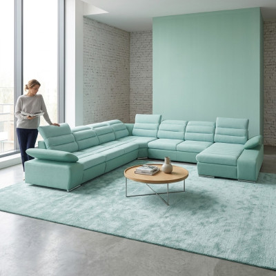 Ecksofa U-form Eckcouch Schlaffunktion Wohnlandschaft Sofa Couch Sofas Couchen