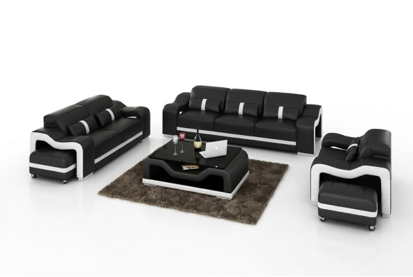 Sofagarnitur Moderne Couch Sofa Sitz 3+1+1 Komplett Garnitur Set Neu Wohnzimmer
