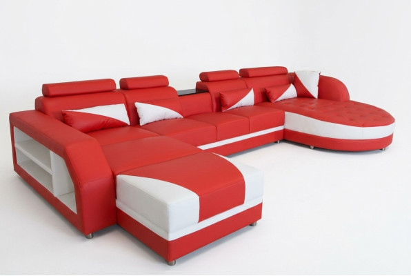 Sofa Ecksofa Design Polster Eckcouch Eckgarnitur Wohnlandschaft Couch UForm +USB