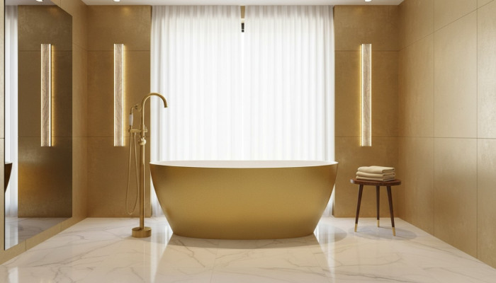 Mischer Frestehender Golderner Armatur frestehende Armaturen Badewanne