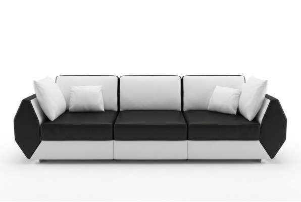 Ledersofa Couch Sofagarnitur 3+3 Sitzer Garnitur Design Modern Sofa Set USB Neu