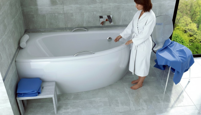 Badewanne Eckwanne Eck 150*70 cm Acrylwanne Wanne Bad Deko Eckbadewanne