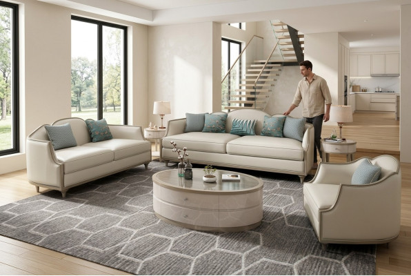 Sofagarnitur 3+2+1 Sitzer Sofa Sitz Couch Polster Moderne Garnitur