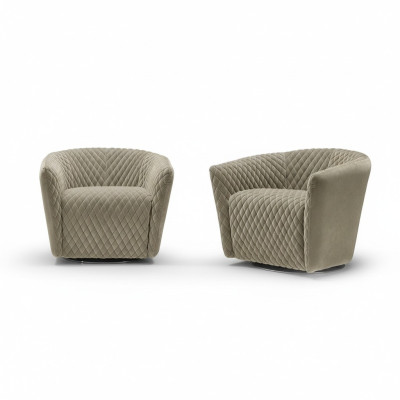 Sessel Sitz Sitzer Design Wohnzimmer Polster Holz Polster Moderne Luxus Grau Neu