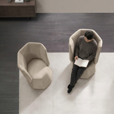 Design Sessel Luxus Einsitzer Modern Lehn Textil 1 Sitz Möbel Einsitzer Prianera