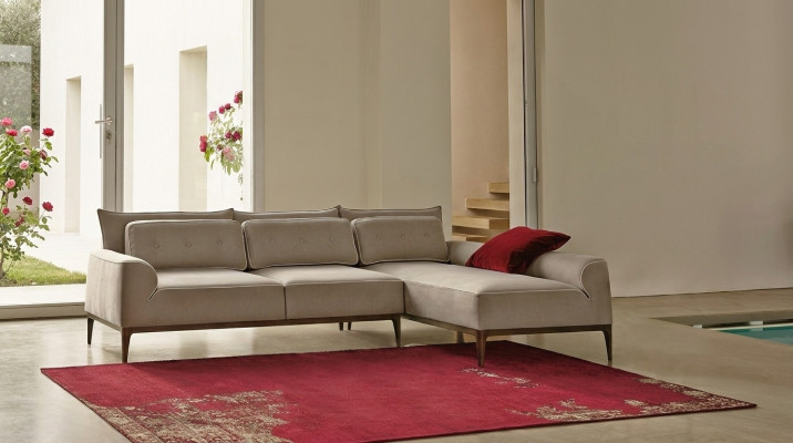 Ecksofa L Form Couch Luxus Möbel Sofa Grau Design Wohnzimmer Möbel Italienische