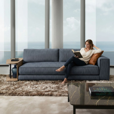 Sofas Zimmer Möbel Dreisitzer Design Dreisitzer Couch Polster Sofa Blau Prianera
