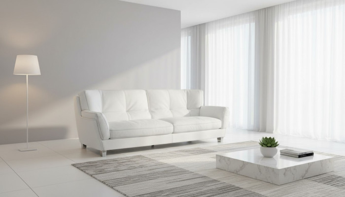 Luxus Sofa 3 Sitz Couch Holz Möbel Dreisitzer Prianera Sofas Weiß Couchen Leder