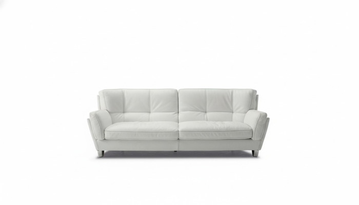 Luxus Sofa 3 Sitz Couch Holz Möbel Dreisitzer Prianera Sofas Weiß Couchen Leder