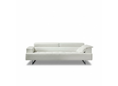 Polster Prianera Möbel Dreisitzer Sofa 3 Sitzer Sofas Luxus Leder Couchen Weiß