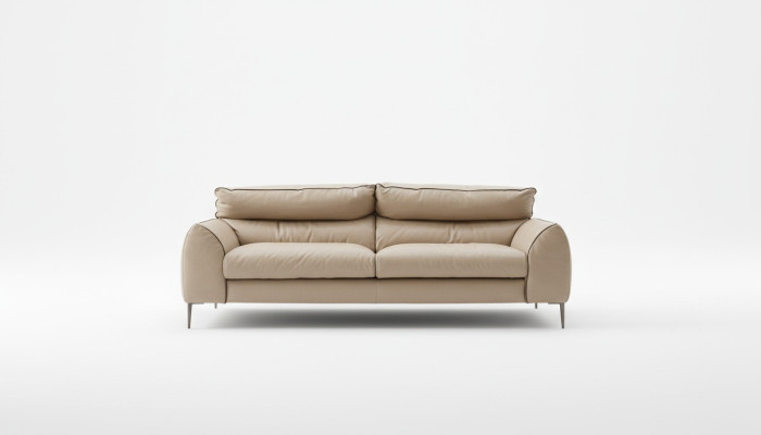 Wohnzimmer Ledersofa Beige Zweisitzer Design Sofas Polster Sofas 2 Sitz Prianera