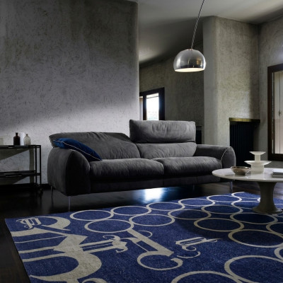 Dreisitzer Sofa 3 Sitzer Sofas Polster Prianera Möbel Luxus Textil Couchen Grau
