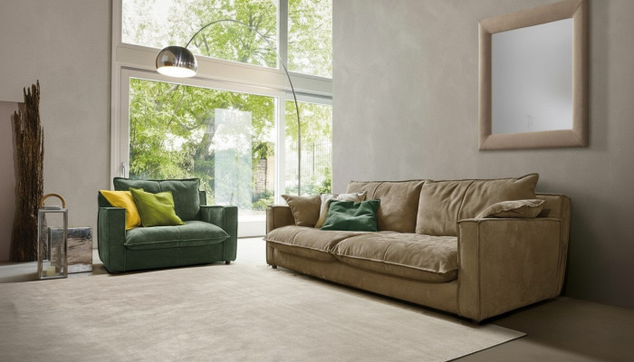 Sofagarnitur 3+1 Sitzer Luxus Garnitur Set Sofas Sessel Leder Sofa Wohnzimmer