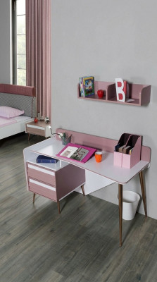Schreibtisch Holz Rosa Tisch Schreibtische Regal Möbel Jugendzimmer Design