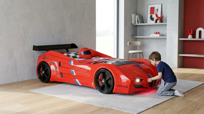 Rennwagen Auto Bett Kinderbett Autobett Kinderzimmer Betten Möbel Rot