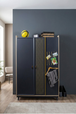 Schlafzimmer Kleiderschrank Design Jugend Kleiderschränke Blau Möbel Neu