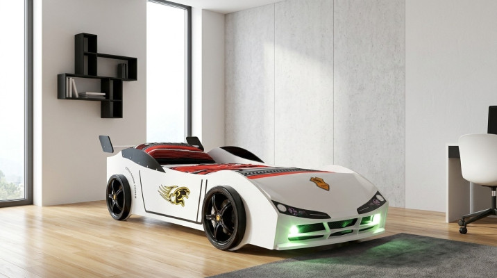Rennwagen Auto Bett Matratze Kinderbett Autobett Kinderzimmer Möbel