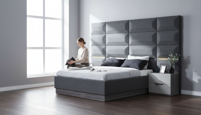 Bett Doppelbett Betten Möbel Einrichtung Neu Möbel Design Hochglanz Schlafzimmer