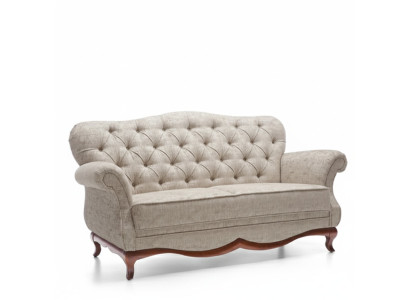 Zweisitzer Chesterfield Couch Sofa Möbel Wohnzimmer Textil Sitzpolster