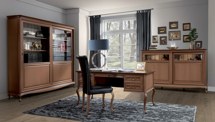 Designer Klassischer Holzstuhl Arbeits Chesterfield Sitz Sessel Ledersessel