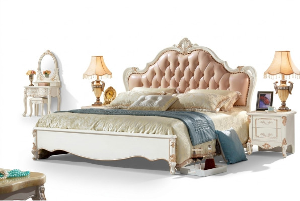 Königliches Chesterfield Bett Schlafzimmer Möbel Betten 180x200 Leder