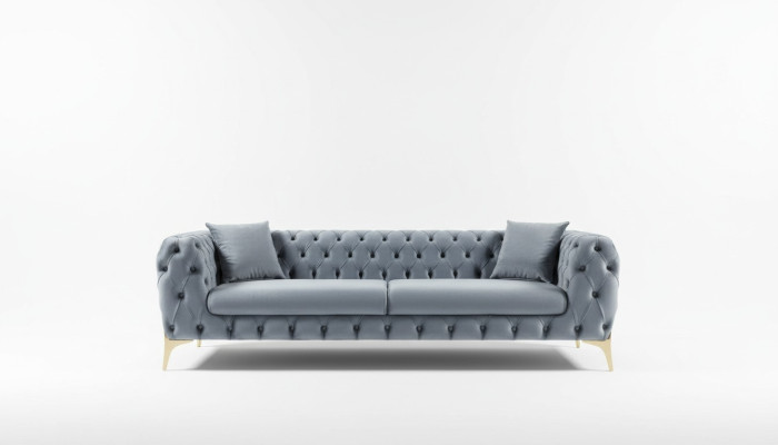 Dreisitzer Sofa Luxus Chesterfield 3 Sitzer Couches Grau Sofas Samt Neu Couch