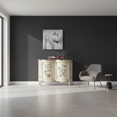 Klassisches Sideboard Holz Kommode Weiß Schrank Schränke Luxus Italienische Neu