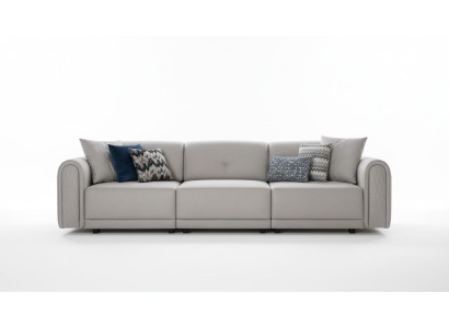 Luxus Sofa 4 Sitz Stoff Wohnzimmer Modernes Design Sofas Polster Couchen