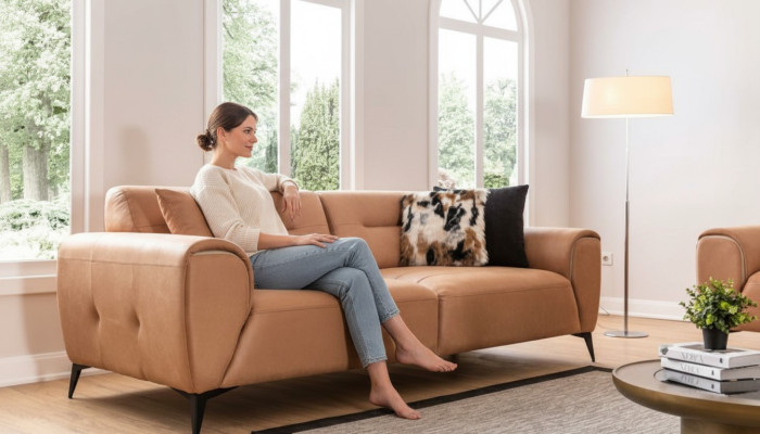 Luxus Sofa 3 Sitz Wohnzimmer Modernes Design Sofas Polster Couchen Neu