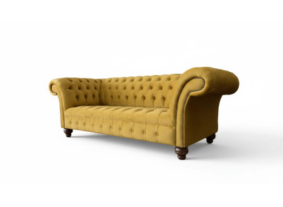 Chesterfield 3 Sitzer Designer Sofa Couch Polsterung Sofas Couches Stoff