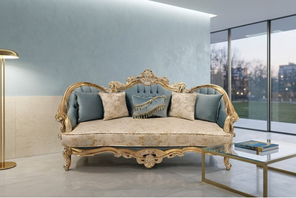 Klassische Dreisitzer Barock Couch Einrichtung 3er Französische Möbel