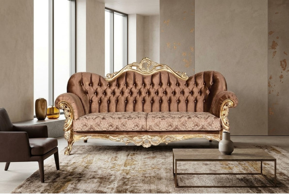 Klassische Dreisitzer Barock Couch Einrichtung 3er Französische Möbel