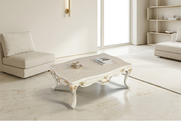 Klassischer Barock aus Holz - Klassische Möbel Wohnzimmer Tische Couchtisch