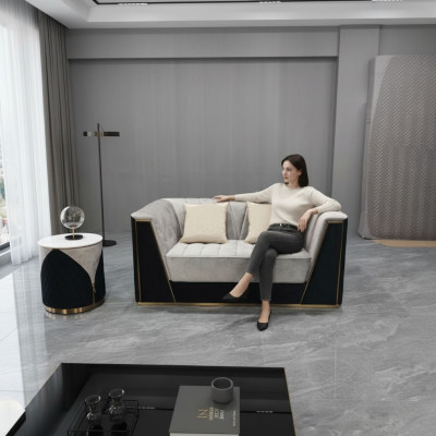 Luxuriöses Doppelsofa mit weicher Polsterung für das Wohnzimmer