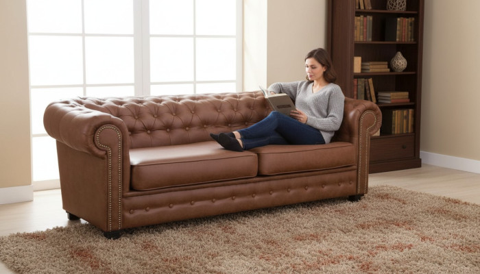 Chesterfield Sofa Stoff  Design Sofas Bettfunktion Wohnzimmer Couch