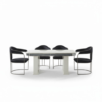 Komplett Set Esstisch 4x Stühle Esszimmer Set Ess Gruppe Holz Tisch Tische 5tlg