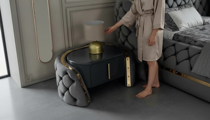 Nachttisch Design Tisch Möbel Nachttische Holz Schlafzimmer Beistelltisch Neu