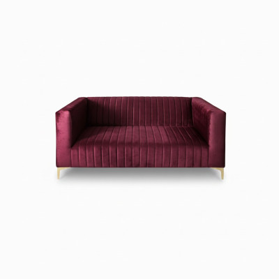 Stilvolles mega-bequemes 2-Sitzer-Sofa in Lila wird zu einem hellen Akzent in Ihrem Interieur