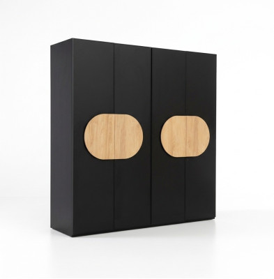 Kleiderschrank Grau Luxus Holz Schlafzimmer Schrank Design Garderobenschrank