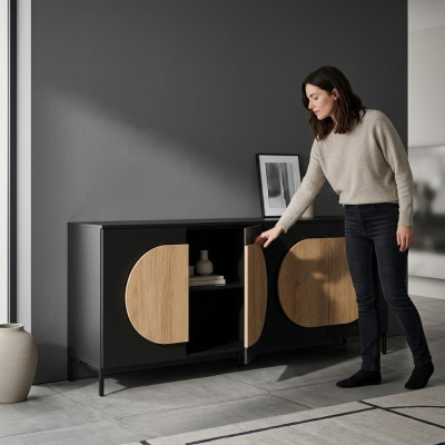 Kommode Grau Luxus Sideboard Schrank Schlafzimmer Kommoden Schränke Elegantes