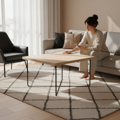 Designer Metall Couchtisch Holzmöbel Arbeitszimmer Einrichtung Büromöbel