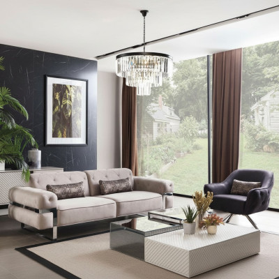 Wohnzimmer Design Sofa 3 Sitzer Polster Dreisitzer Couch Sofas beige