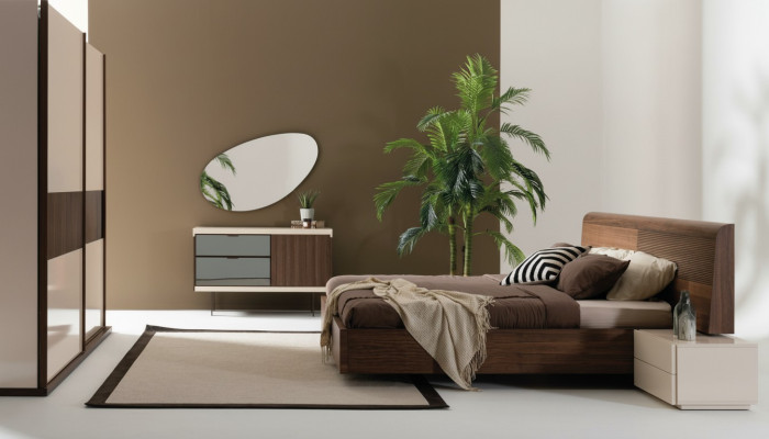 Design Luxus Schlafzimmer Bett 2x Nachttische Kommode Garnitur Betten 8tlg. Set
