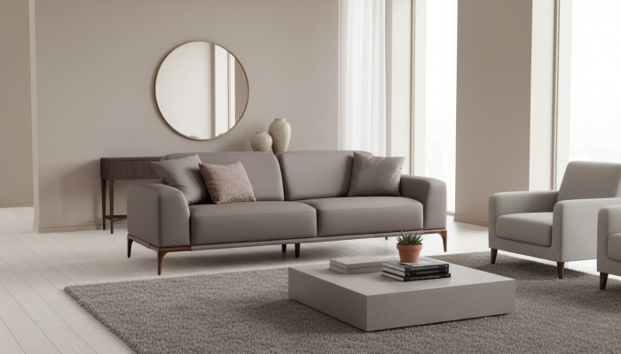 Wohnzimmer Sofa Couch Dreisitzer Design Luxus Couchen Möbel braun