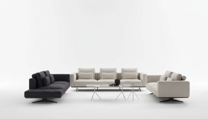 Sofagarnitur 4 3 1 Textil designer 2x Couchtisch Sofa Couch Polster 5tlg.