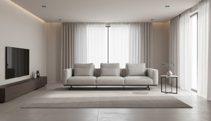 Wohnzimmer Design Sofagarnitur 4-Sitzer Couch Weiß Polstersofa Neu
