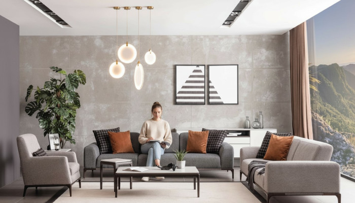 Sofagarnitur 4 1 Sitzer Sofa Sessel Couchtisch Beistelltische Garnitur 5tlg.