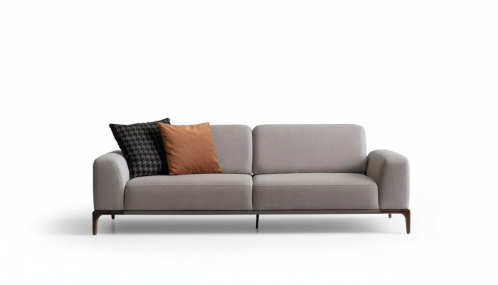Wohnzimmer Sofa 3 Sitzer Design Stil Möbel Moderne Sofas grau