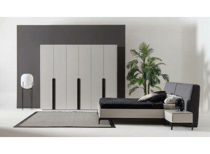 Bett 2x Nachttisch Kleiderschrank Luxus Holz Schlafzimmer Hotel Einrichtung 4tlg.