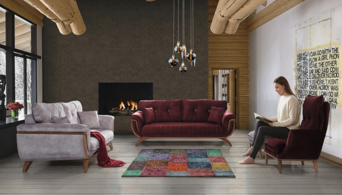 Wohnzimmer Sofagarnitur 3 3 1 1 Sitzer Couch Polster Garnitur Textil Design